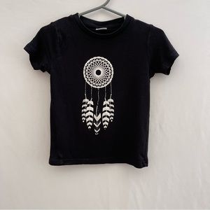 Boho baby toddler bamboo black tshirt 18-24 months
